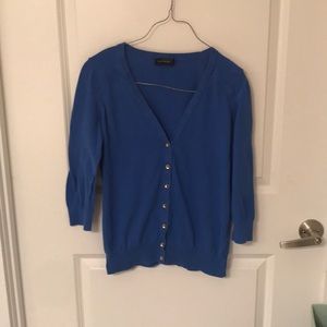 Lightly worn blue cardigan